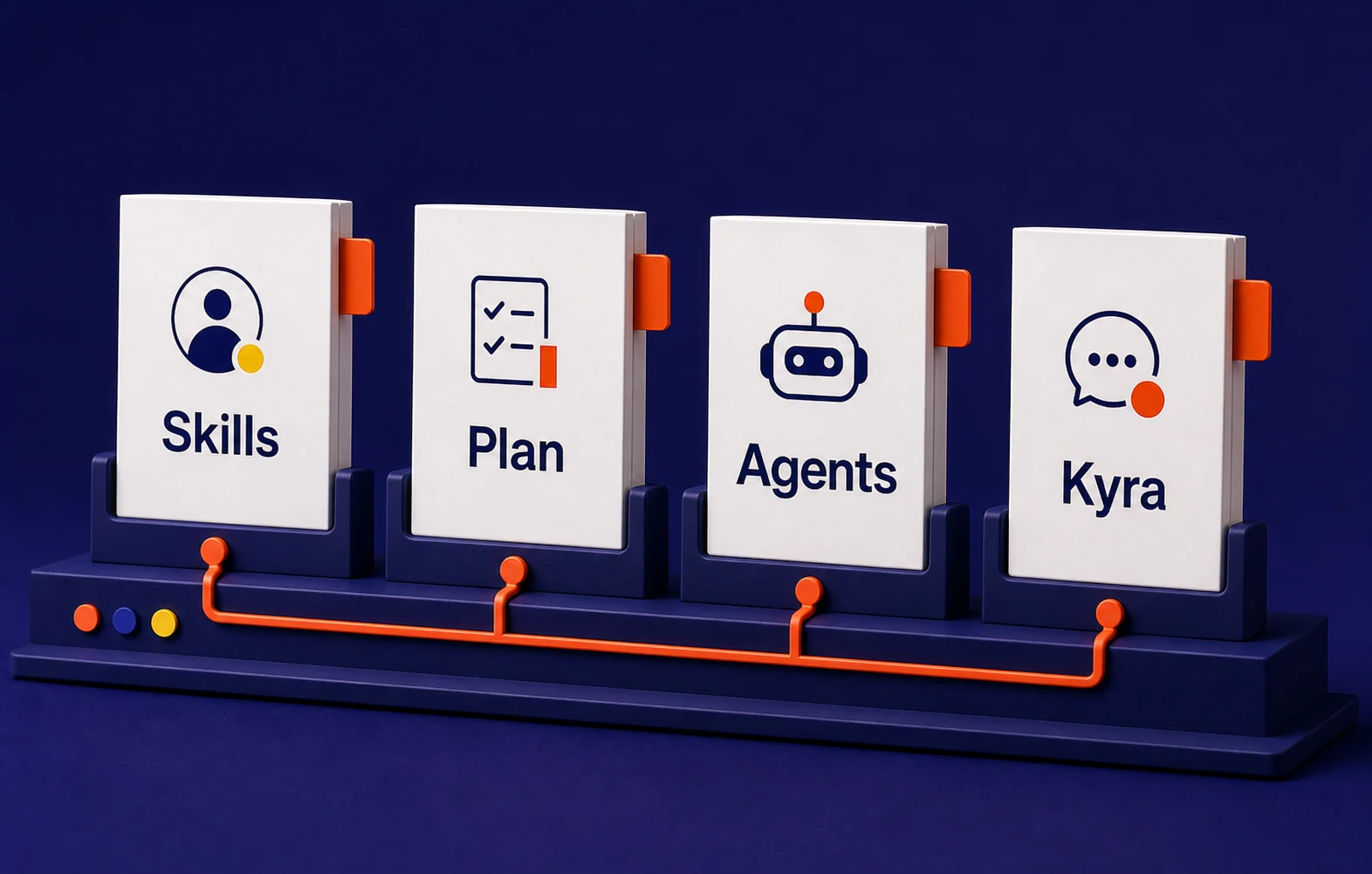 AI systems product catalog showing Conversion Skills, Kyra, and Canovate product modules